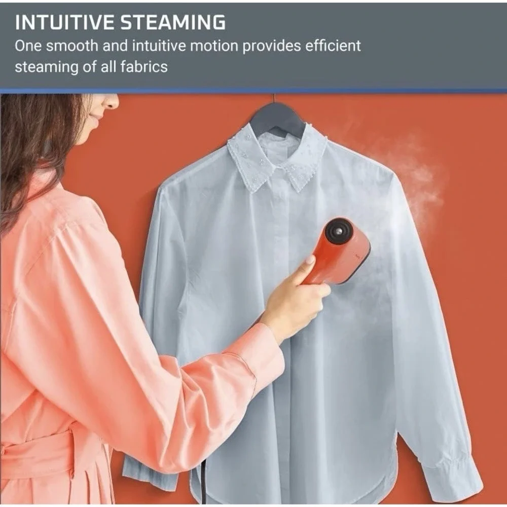 Rowenta Pure Pop Handheld Garment Fabric Steamer Red Lint & Velvet Pad 1150W